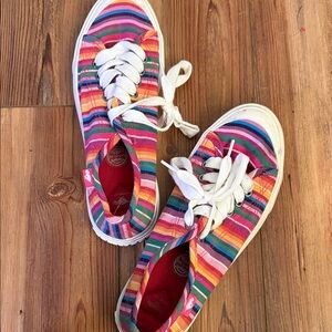 Rocket Dog Colorful Striped Sneakers with White Laces